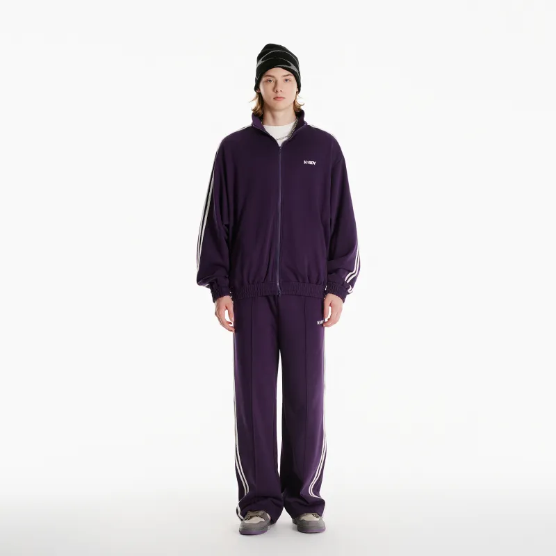 NERDY Casual Pants Unisex Dark Purple-5