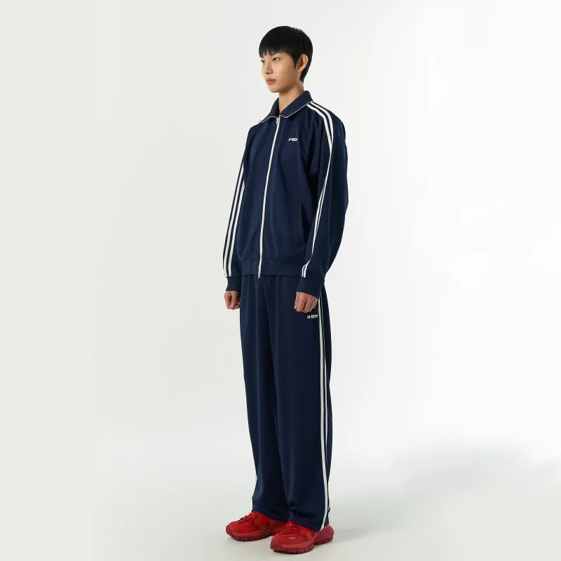 NERDY SS24 Knitted Sweatpants Unisex Dark Blue-5