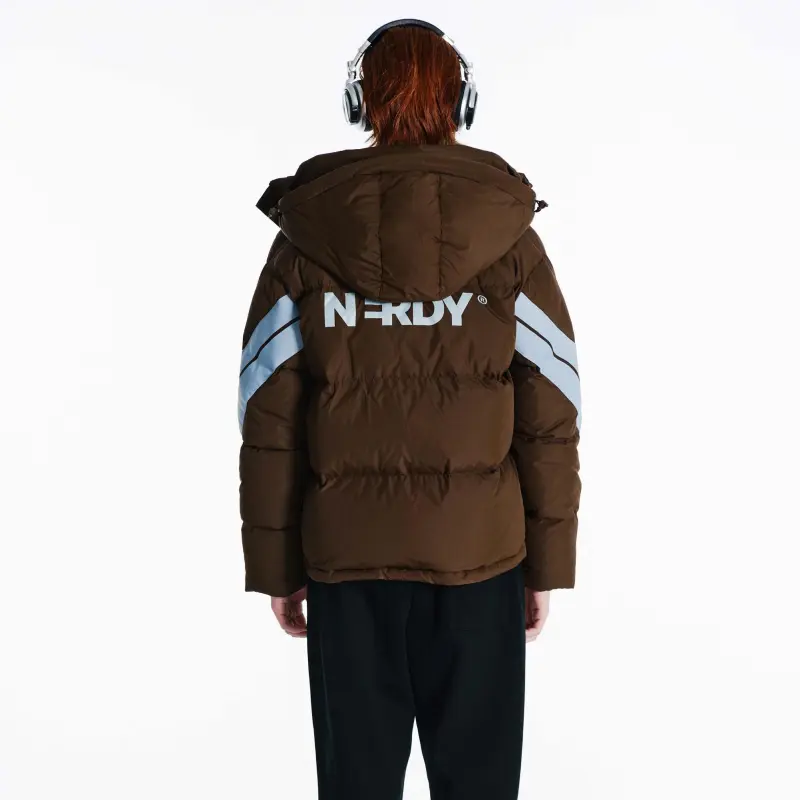 Nerdy Down Jackets Unisex Brown-3