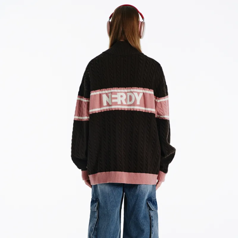 Nerdy Knitwear Unisex Brown-5
