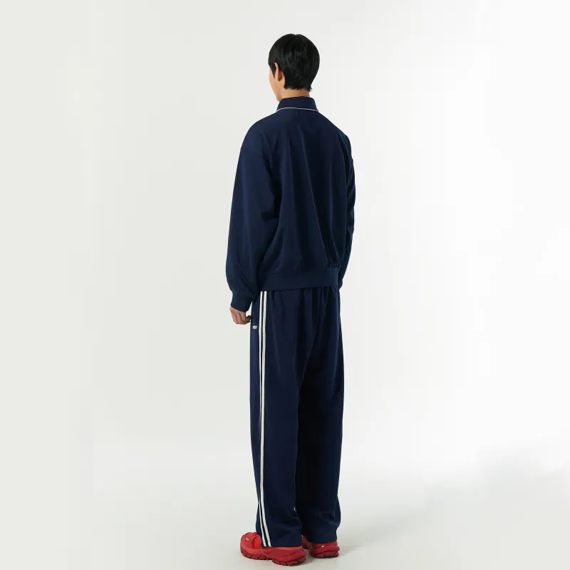 NERDY SS24 Knitted Sweatpants Unisex Dark Blue-3