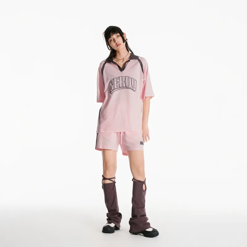 NERDY SS24 Polo Shirt Unisex Light Pink-4