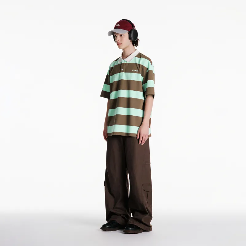 NERDY SS24 Polo Shirt Unisex Brown-3
