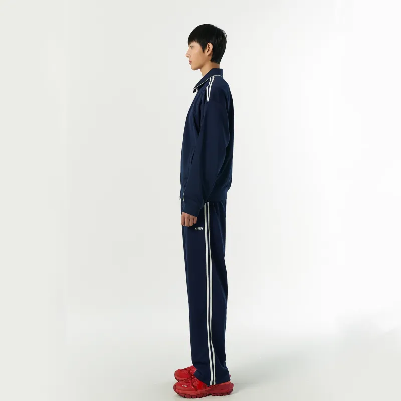 NERDY SS24 Knitted Sweatpants Unisex Dark Blue-4