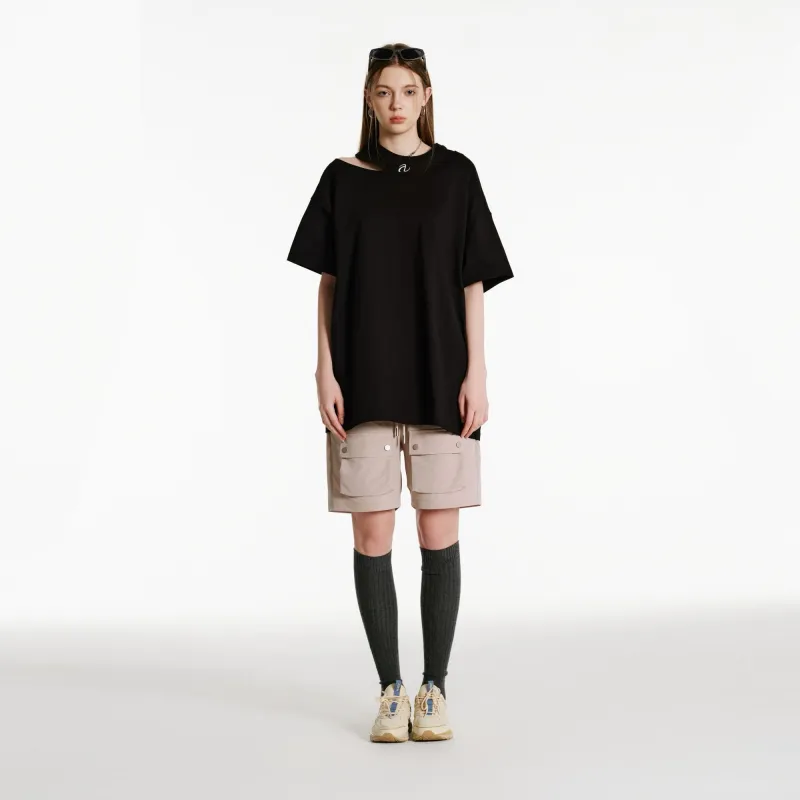 NERDY SS24 Cargo Shorts Unisex Light Pink-2