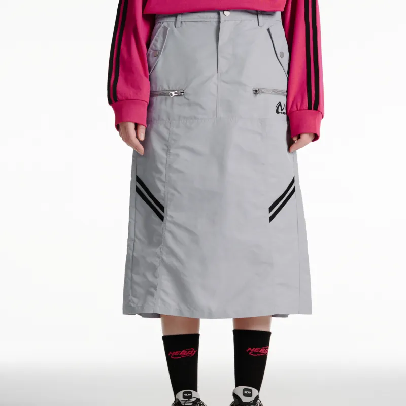 NERDY Casual Long Skirt Women's Gray-7