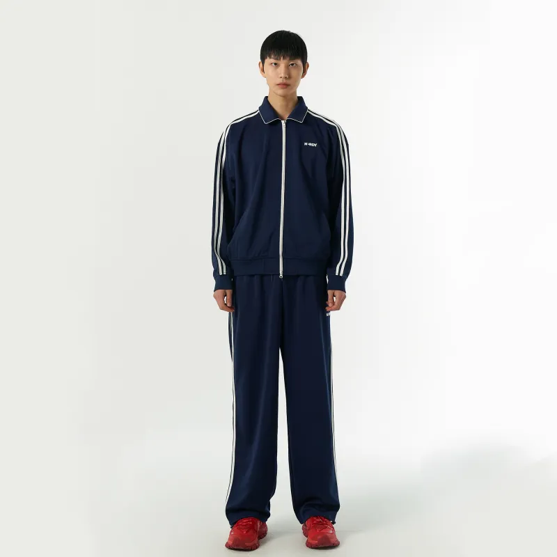 NERDY SS24 Knitted Sweatpants Unisex Dark Blue-2