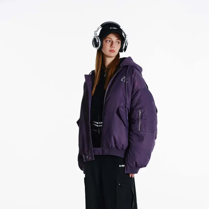 Nerdy Down Jackets Unisex Purple-3