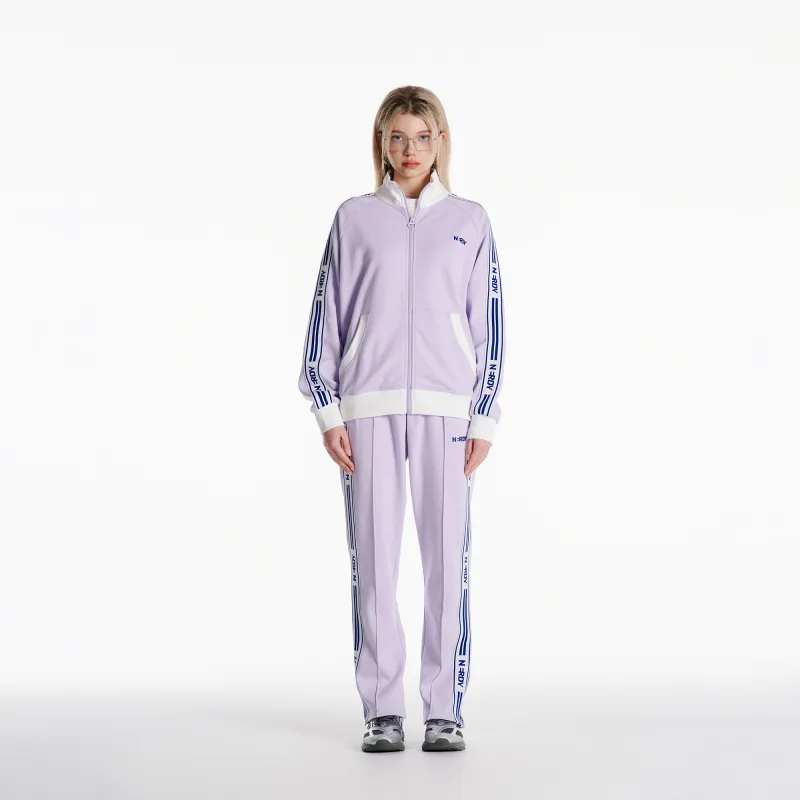 NERDY Knitted Sports Pants Unisex Light Purple-3