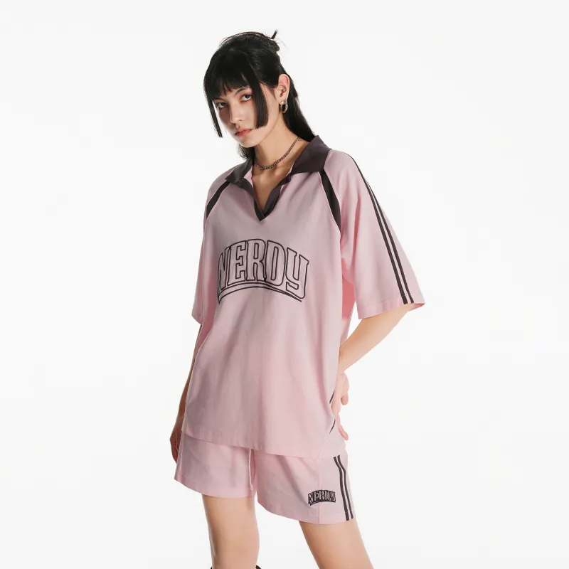 NERDY SS24 Polo Shirt Unisex Light Pink-3