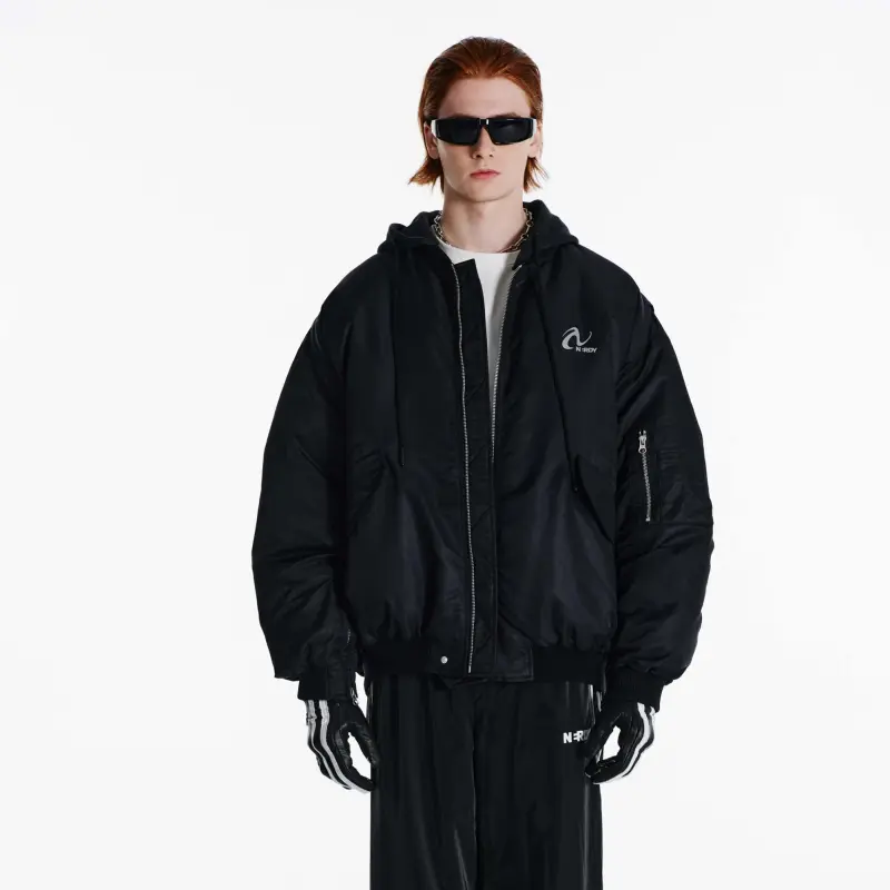 Nerdy Down Jackets Unisex Black-2