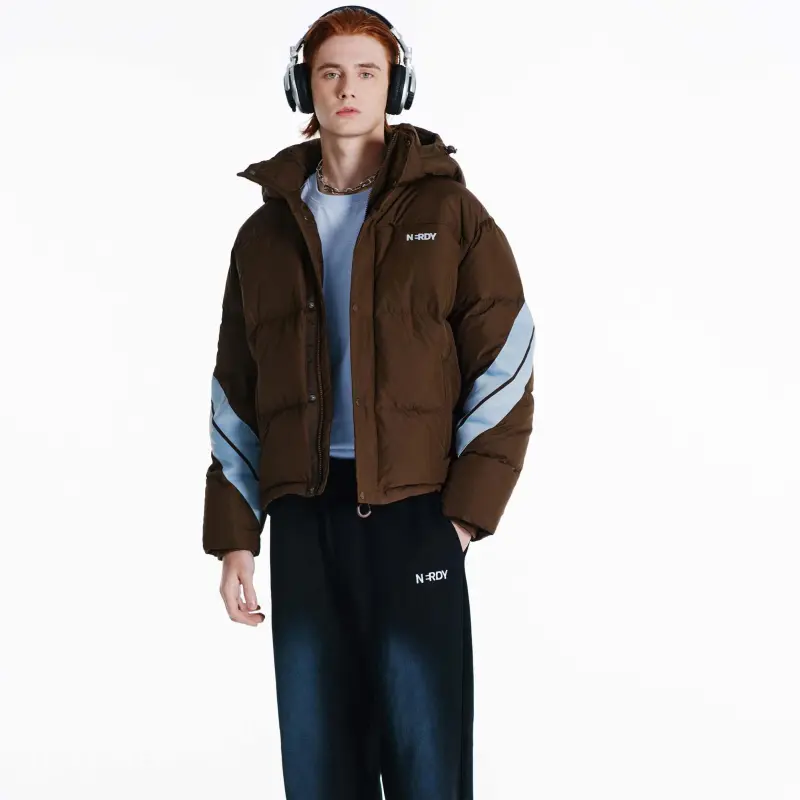 Nerdy Down Jackets Unisex Brown-2