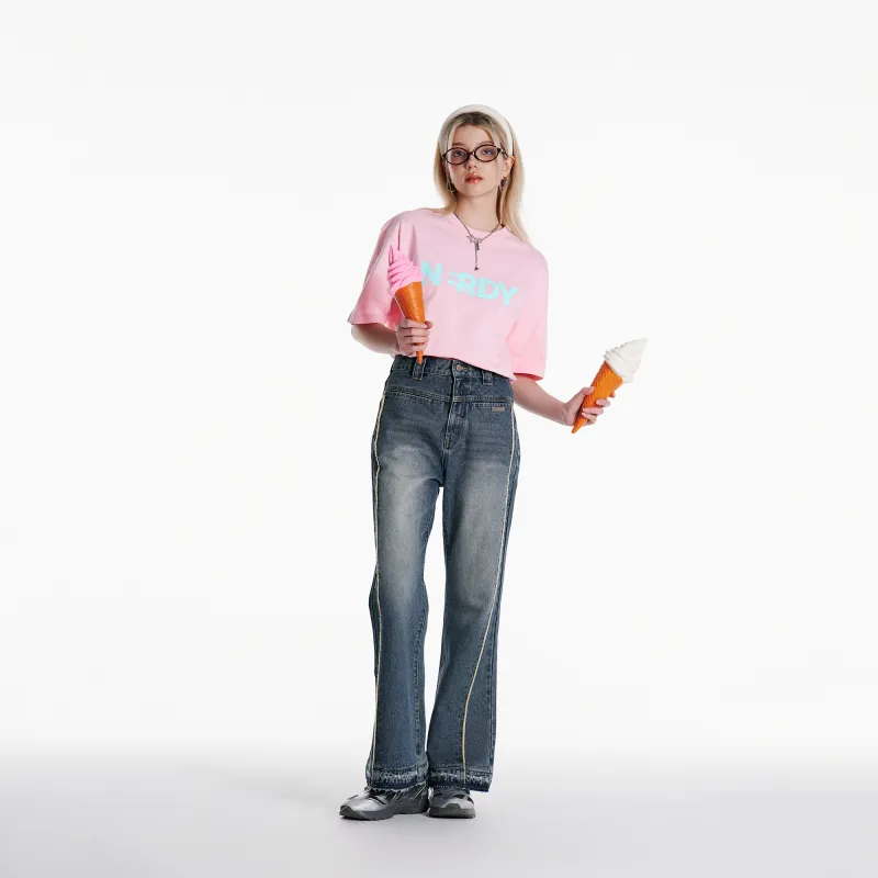 NERDY SS24 T Shirt Unisex Light Pink-3