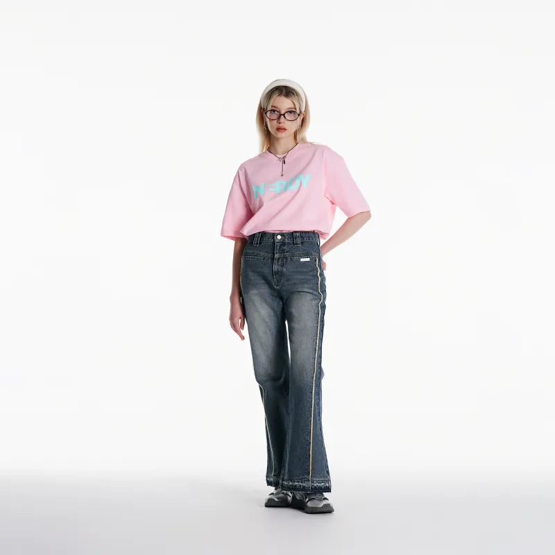NERDY SS24 T Shirt Unisex Light Pink-5