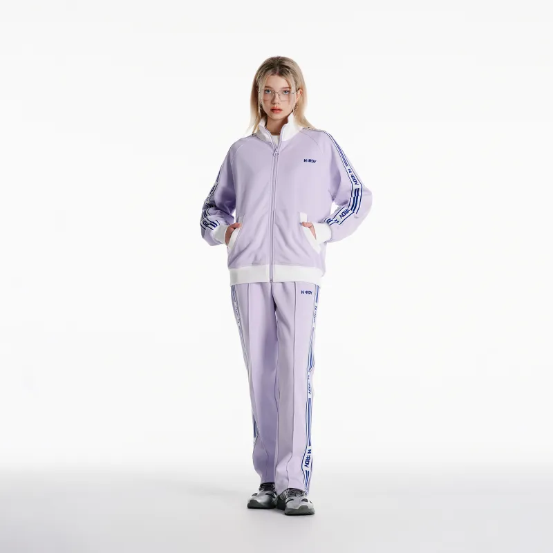 NERDY Knitted Sports Pants Unisex Light Purple-6