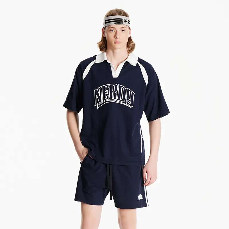 NERDY SS24 Polo Shirt Unisex Dark Blue-3