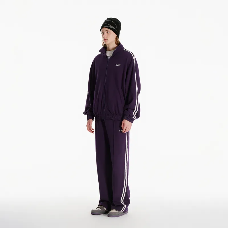 NERDY Casual Pants Unisex Dark Purple-7