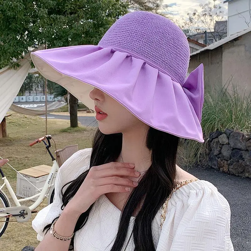 DUOLAN Cotton Linen Blend Sun Protection Hats Women's-12