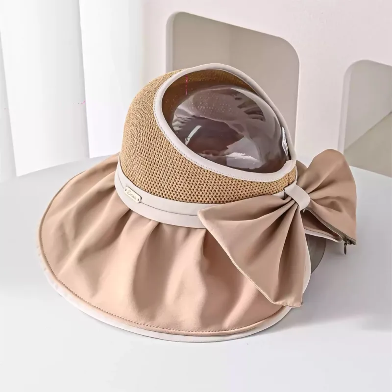DUOLAN Polyester Sun Protection Hats Women's Warm Apricot Khaki Ecru Black-13