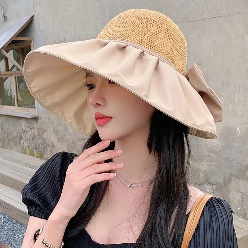 DUOLAN Cotton Linen Blend Sun Protection Hats Women's-4