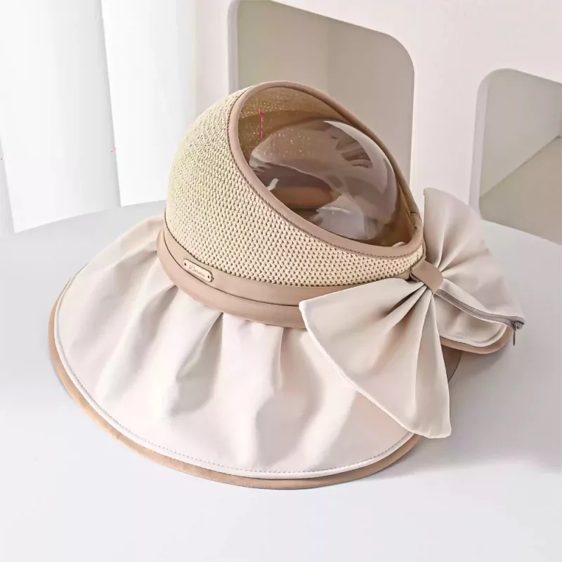 DUOLAN Polyester Sun Protection Hats Women's Warm Apricot Khaki Ecru Black-16