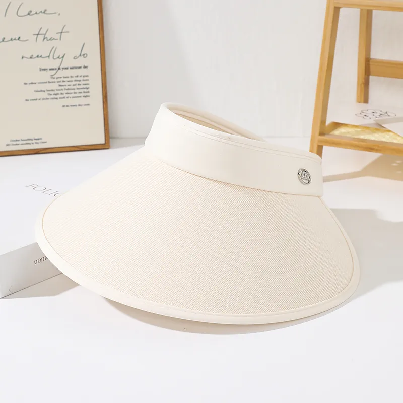 DUOLAN Polyester Sun Protection Hats Women's Khaki/White/Gray/Pink-5