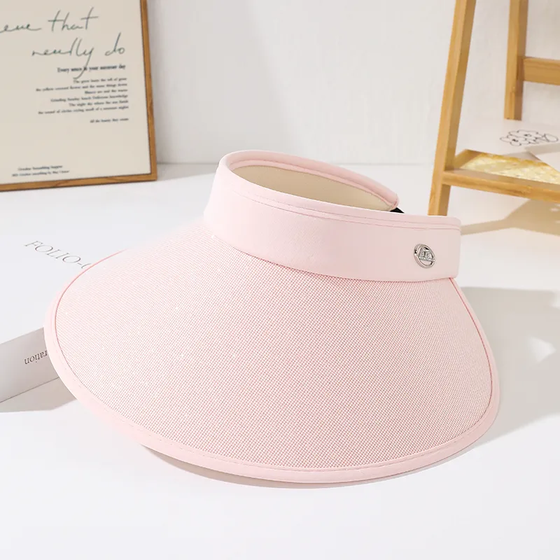 DUOLAN Polyester Sun Protection Hats Women's Khaki/White/Gray/Pink-12