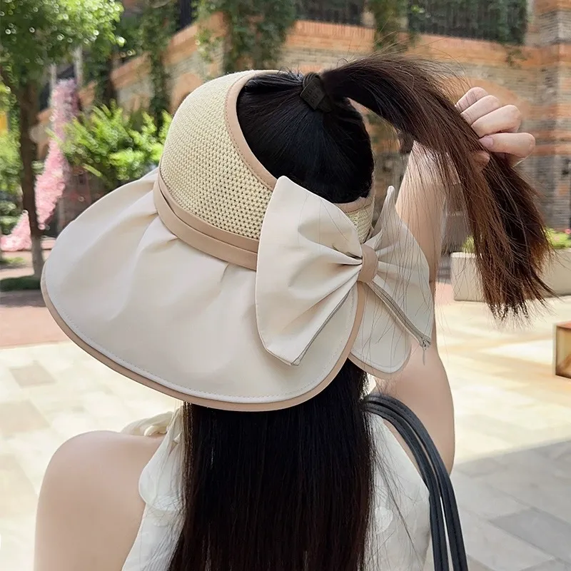 DUOLAN Polyester Sun Protection Hats Women's Warm Apricot Khaki Ecru Black-10
