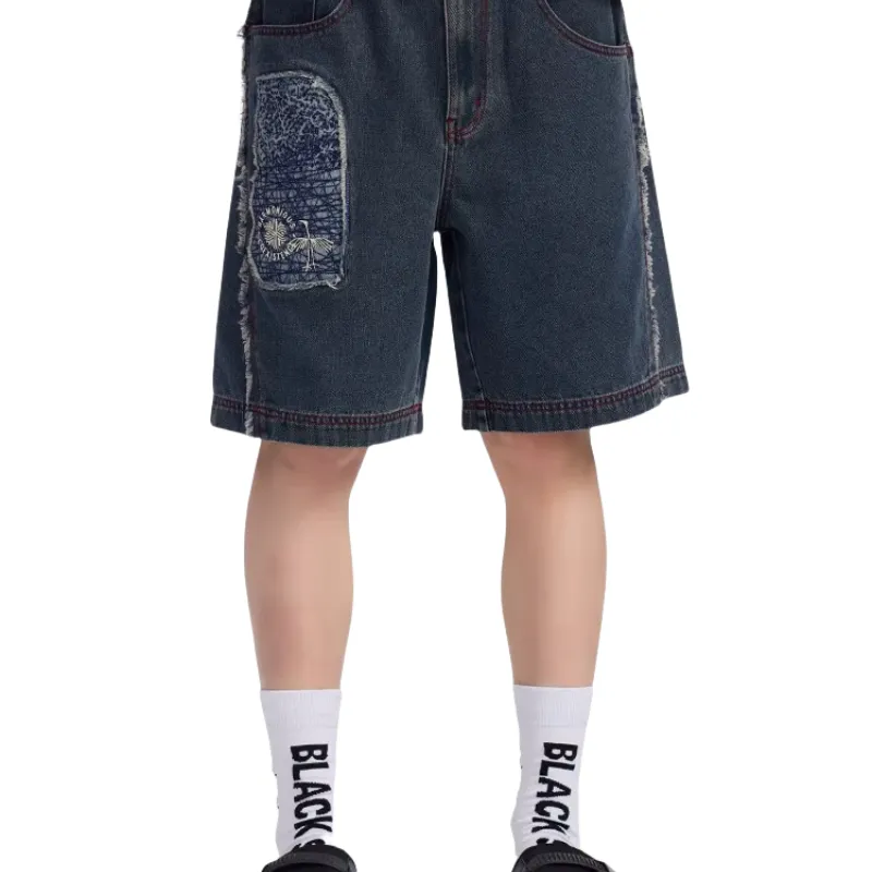 ONIARAI Denim Shorts Men Denim Blue-2