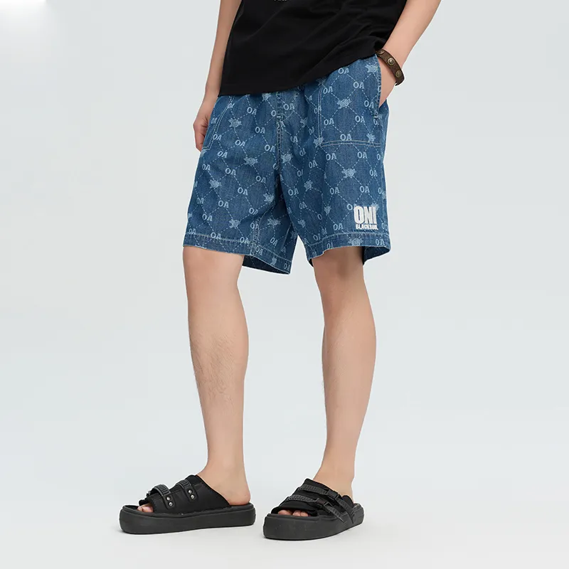 ONIARAI Denim Shorts Men's Denim Blue-4