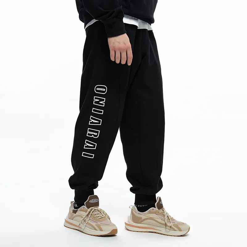 ONIARAI Knitted Sweatpants Unisex Black-3