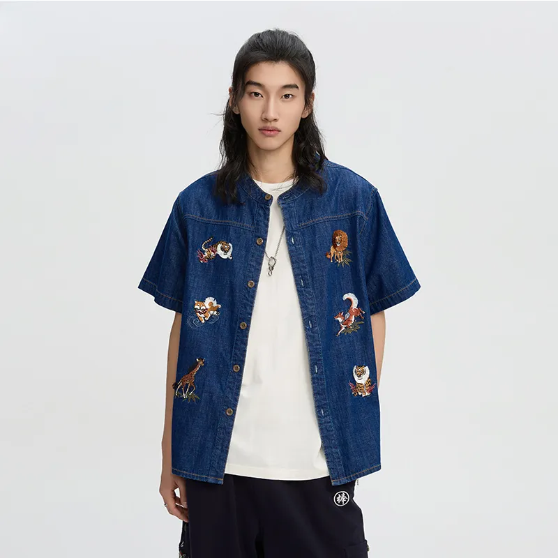 ONIARAI Shirt Unisex Denim Blue-3