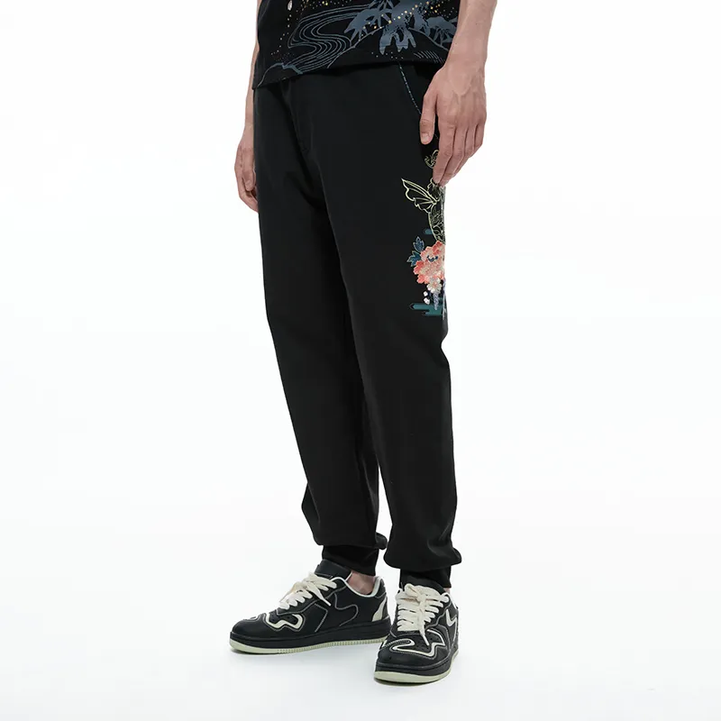 ONIARAI Knitted Sweatpants Men Black 88-4