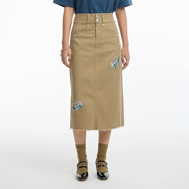 ONIARAI Denim Long Skirts Women's-7