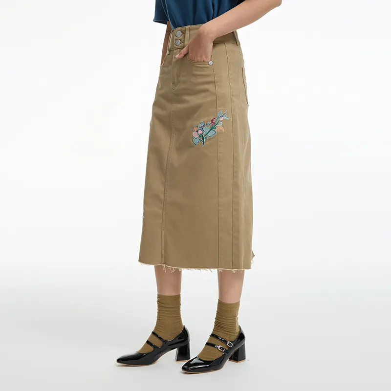 ONIARAI Denim Long Skirts Women's-9
