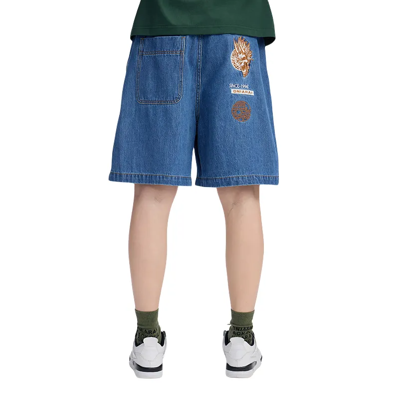 ONIARAI Denim Shorts Men Denim Blue-2