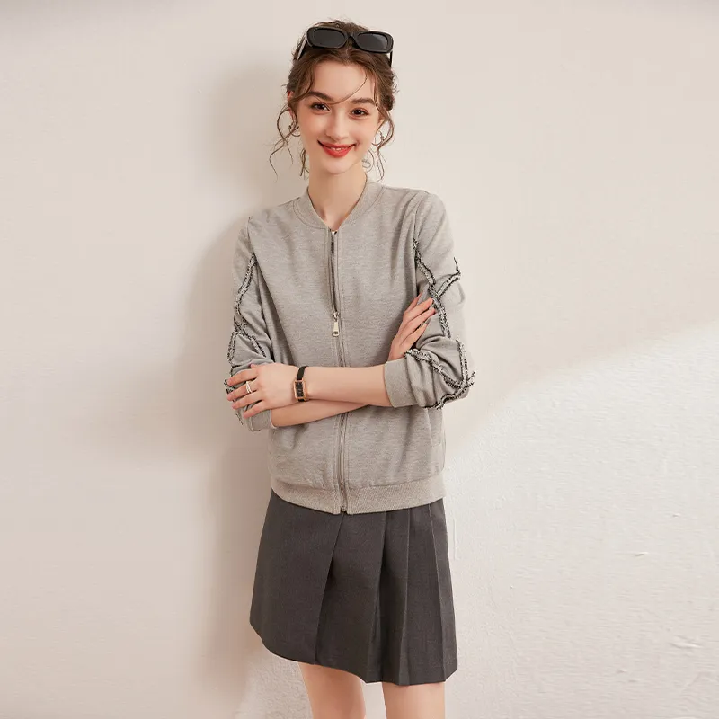 LOUISY AO Cropped Coats Women's Gray-3