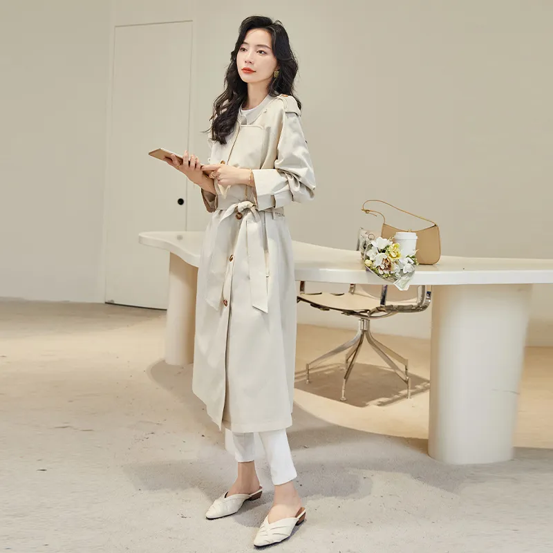 LOUISY AO Trench Coat Women's Beige-3