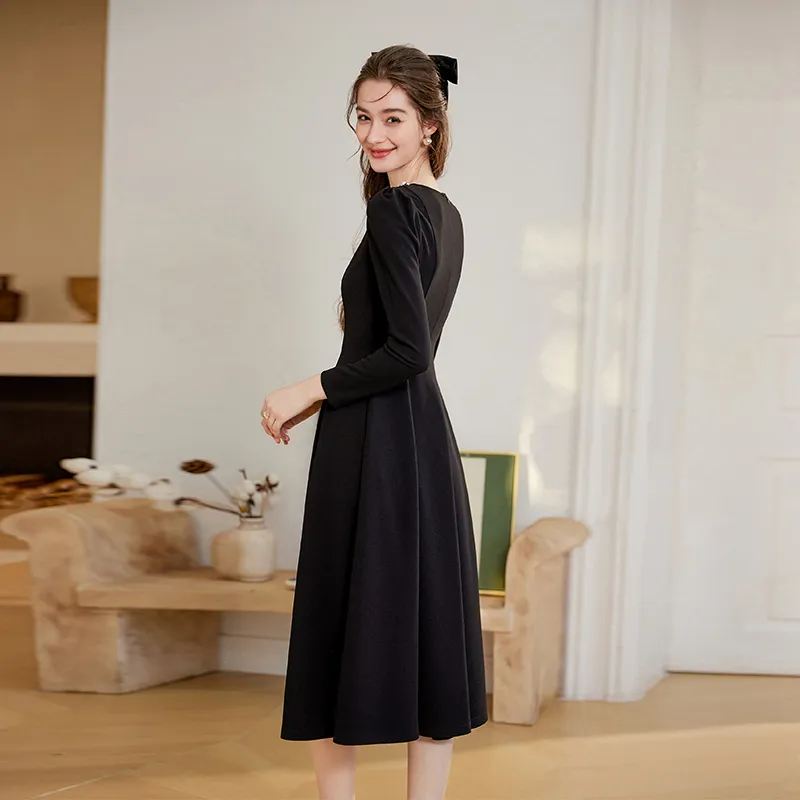 LOUISY AO Long Sleeved Dress Women's Black-5