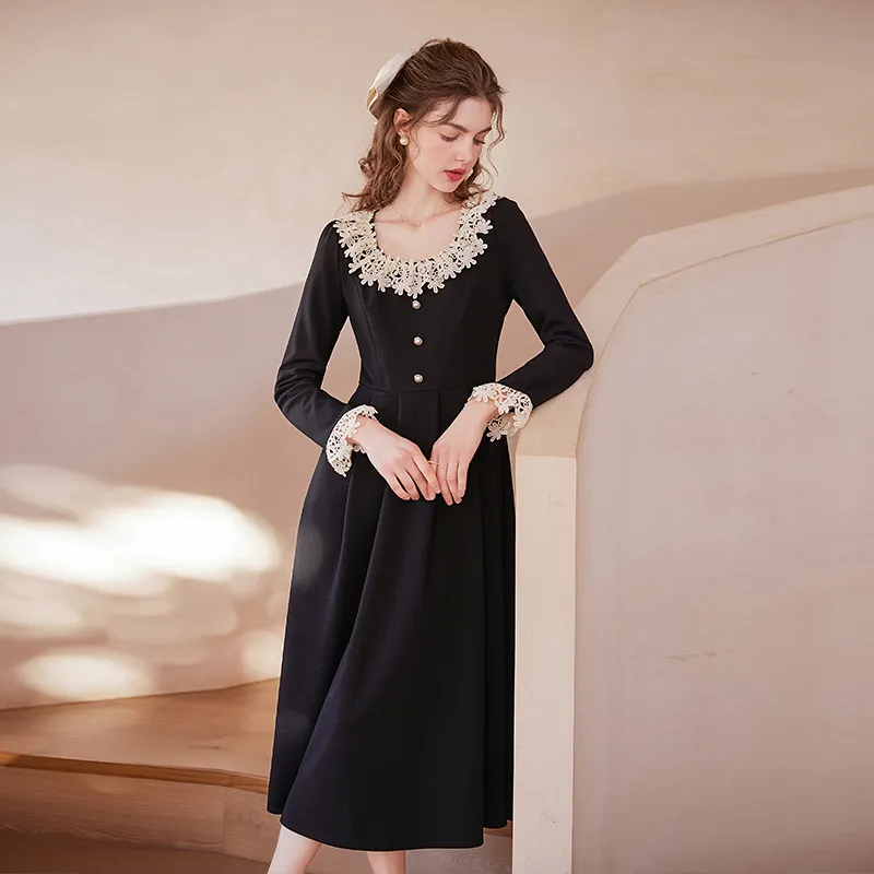 LOUISY AO Long-Sleeved Dresses Women's Black-2