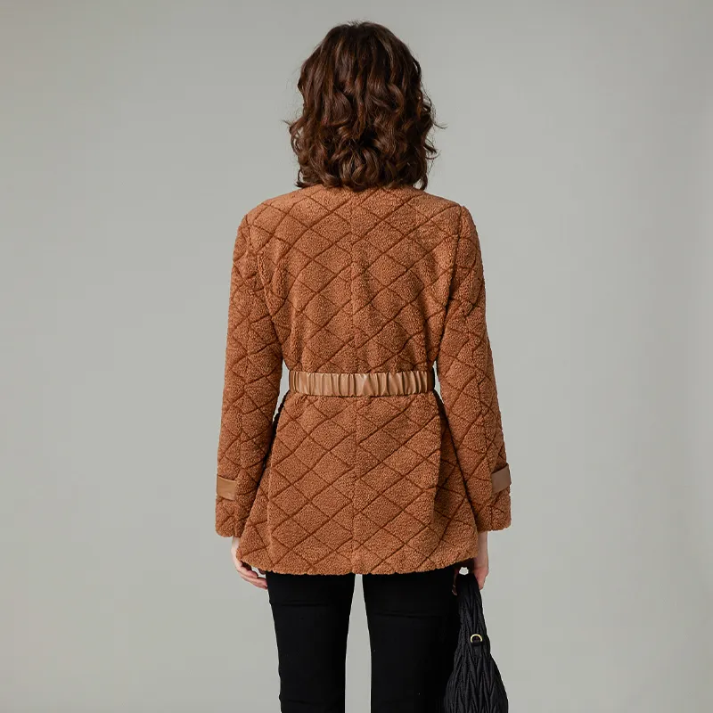 LOUISY AO Velvet feel Coat Women's Coffee-2