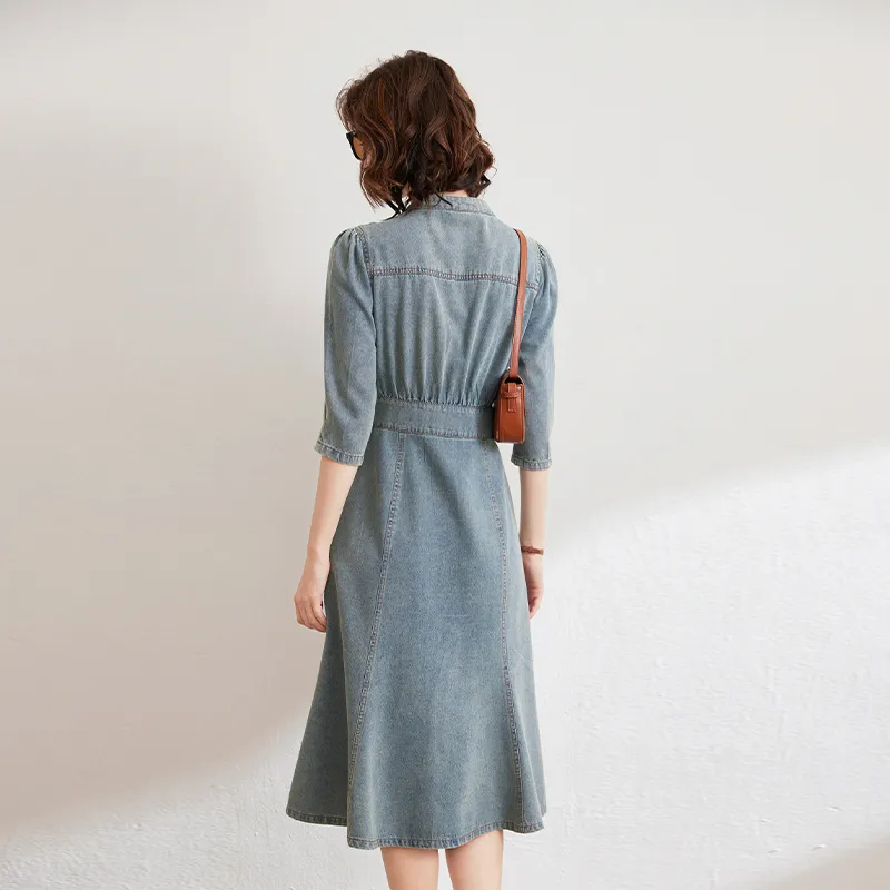 LOUISY AO Long-Sleeved Dresses Women's Light Blue-3