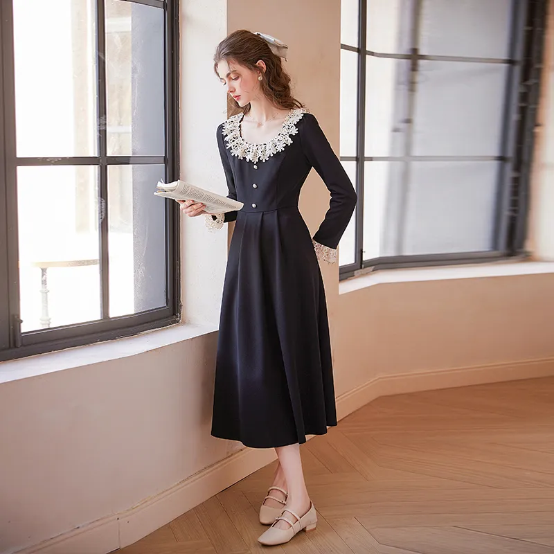 LOUISY AO Long-Sleeved Dresses Women's Black-3