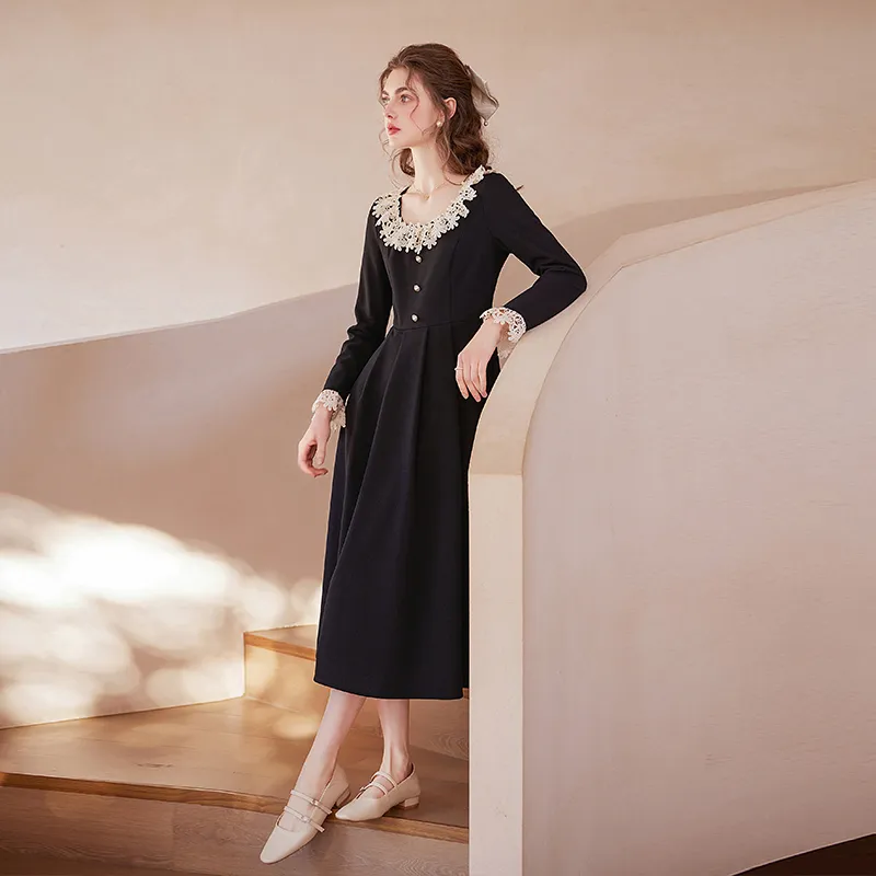 LOUISY AO Long-Sleeved Dresses Women's Black-4