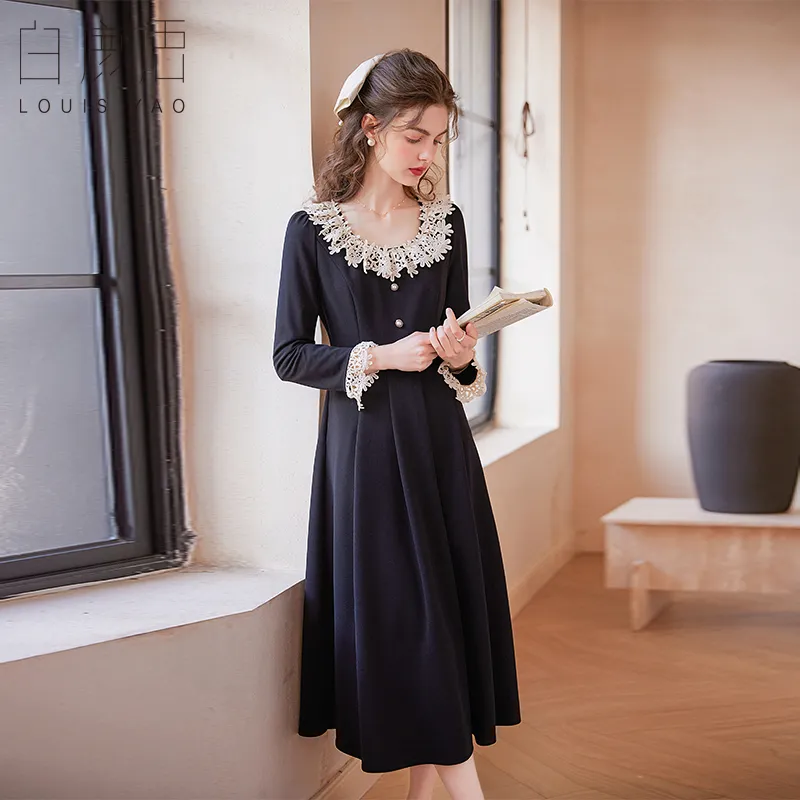 LOUISY AO Long-Sleeved Dresses Women's Black-1