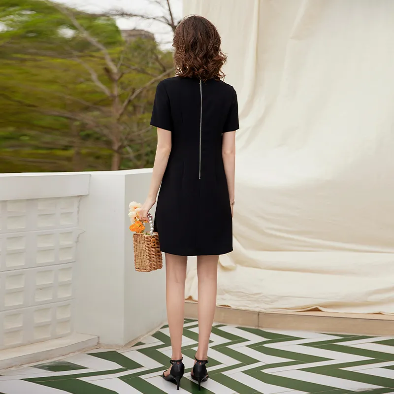 LOUISY AO Short Sleeved Dresses Women's Black-2