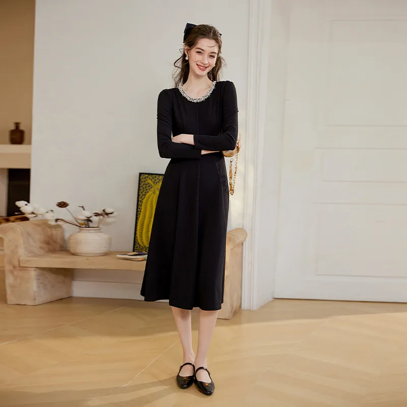 LOUISY AO Long Sleeved Dress Women's Black-2