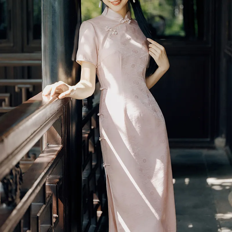 Clothes Cut By Time Cheongsam Women's Pink-3