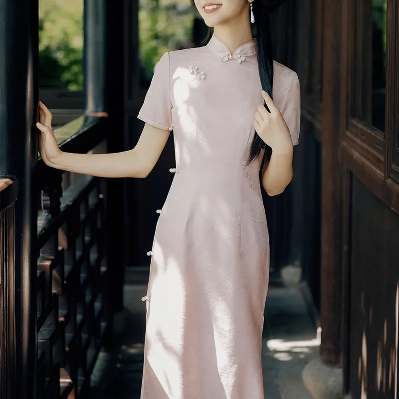 Clothes Cut By Time Cheongsam Women's Pink-2
