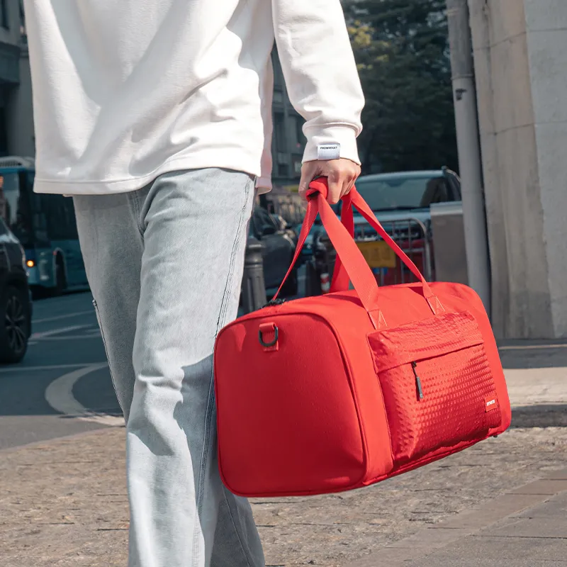 SEPTWOLVES Fabric Travel Bag Large Size Unisex Red-3